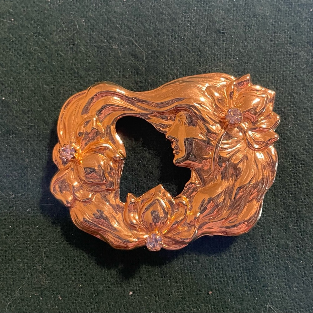 Vintage Kirks Folly Whimsical Lady Pin